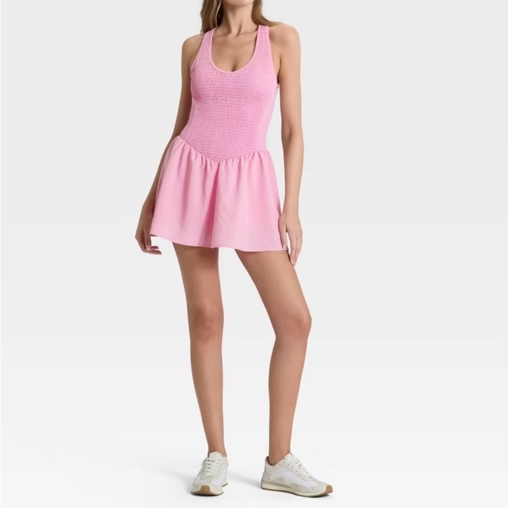 🎯50% OFF! NWOT JoyLab Pink Active Smocked Dress